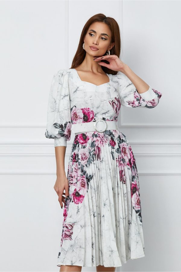 rochie-cristina-ivory-cu-flori-fucsia-si-fusta-plisata-1025988-828306-4.jpeg Rochie Cristina ivory cu flori fucsia si fusta plisata
