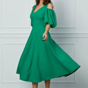 rochie-dalia-verde-cu-maneci-trei-sferturi-si-decupaj-la-umeri-1023258-825402-4.jpeg Rochie Dalia verde cu maneci trei sferturi si decupaj la umeri