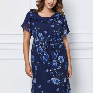 rochie-daria-bleumarin-cu-imprimeu-floral-albastru-1059702-856467-4.jpeg Rochie Daria bleumarin cu imprimeu floral albastru