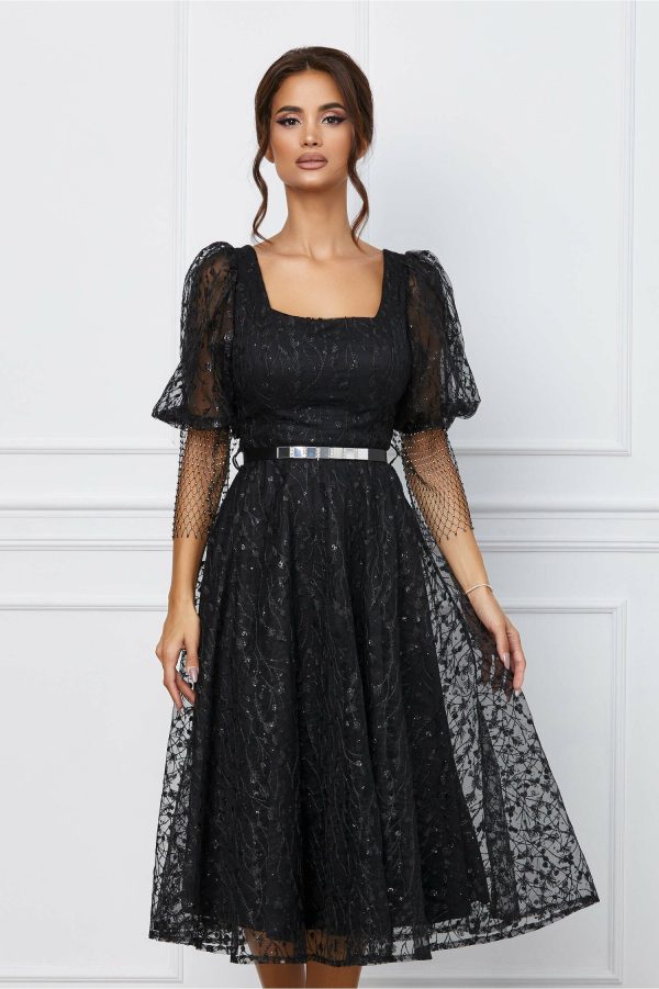 rochie-denisa-neagra-din-tulle-cu-plasa-la-maneci-si-curea-in-talie-1067616-861090-4.jpeg Rochie Denisa neagra din tulle cu plasa la maneci si curea in talie
