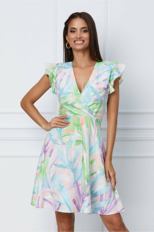rochie-denisse-turcoaz-cu-imprimeu-piersica-1061913-858243-4.jpeg Rochie Denisse turcoaz cu imprimeu piersica