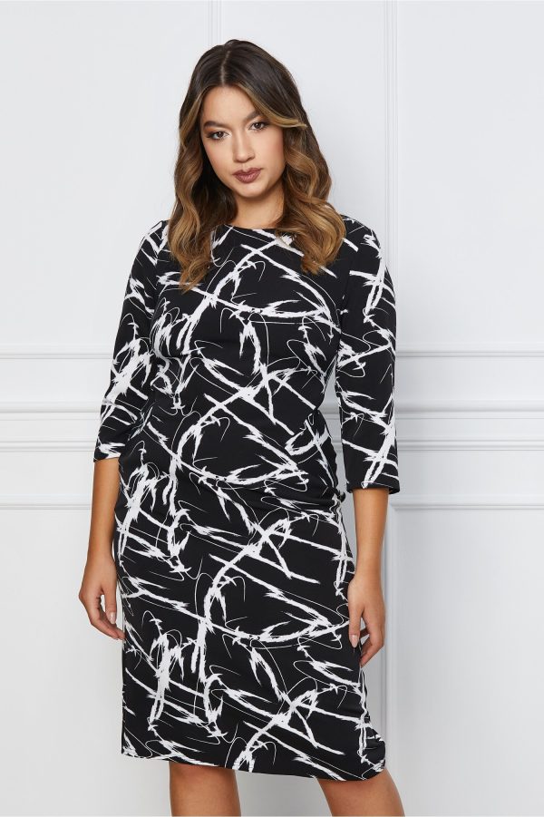 rochie-diana-neagra-cu-imprimeu-alb-1072899-868062-4.jpeg Rochie Diana neagra cu imprimeu alb