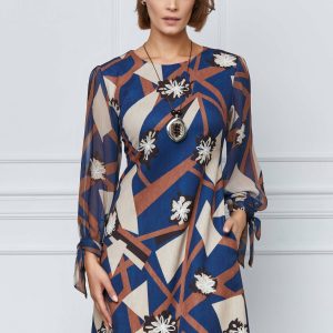 rochie-dora-bleumarin-cu-imprimeuri-maro-1071153-865119-4.jpeg Rochie Dora bleumarin cu imprimeuri maro