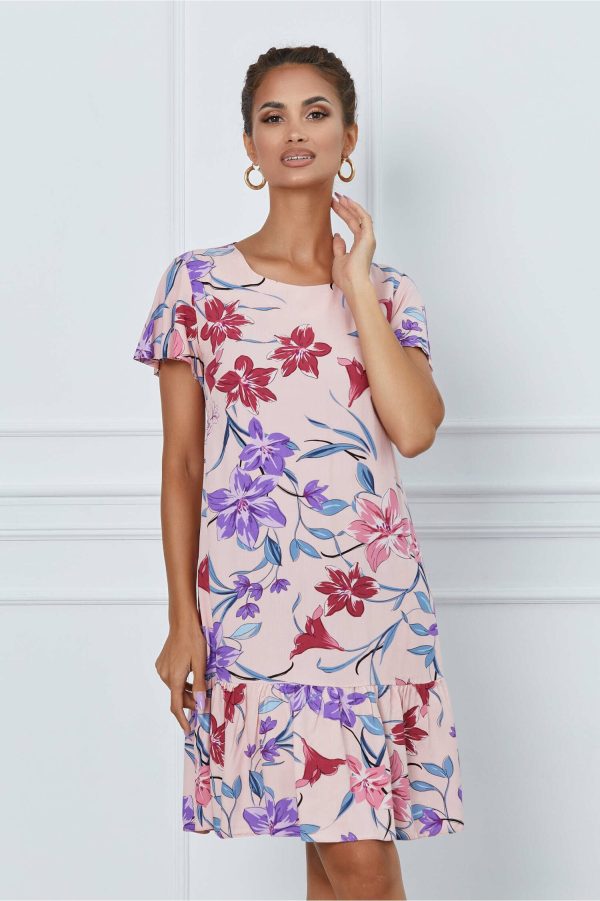 rochie-dora-roz-cu-imprimeu-lila-bordo-1056402-853596-4.jpeg Rochie Dora roz cu imprimeu lila bordo
