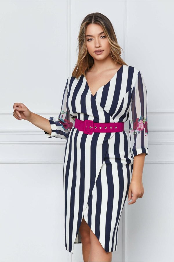 rochie-dorina-cu-dungi-albe-si-bleumarin-1070439-864744-4.jpeg Rochie Dorina cu dungi albe si bleumarin