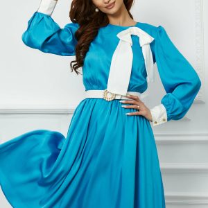 rochie-dy-fashion-albastra-cu-funda-maxi-si-curea-1011738-816540-4.jpeg Rochie Dy Fashion albastra cu funda maxi si curea