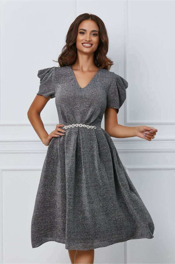 rochie-dy-fashion-argintie-cu-accesoriu-in-talie-1064757-859284-4.jpeg Rochie Dy Fashion argintie cu accesoriu in talie
