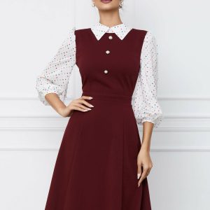 rochie-dy-fashion-bordo-cu-imprimeu-pe-maneci-si-nasturi-la-bust-1068921-863736-4.jpeg Rochie Dy Fashion bordo cu imprimeu pe maneci si nasturi la bust