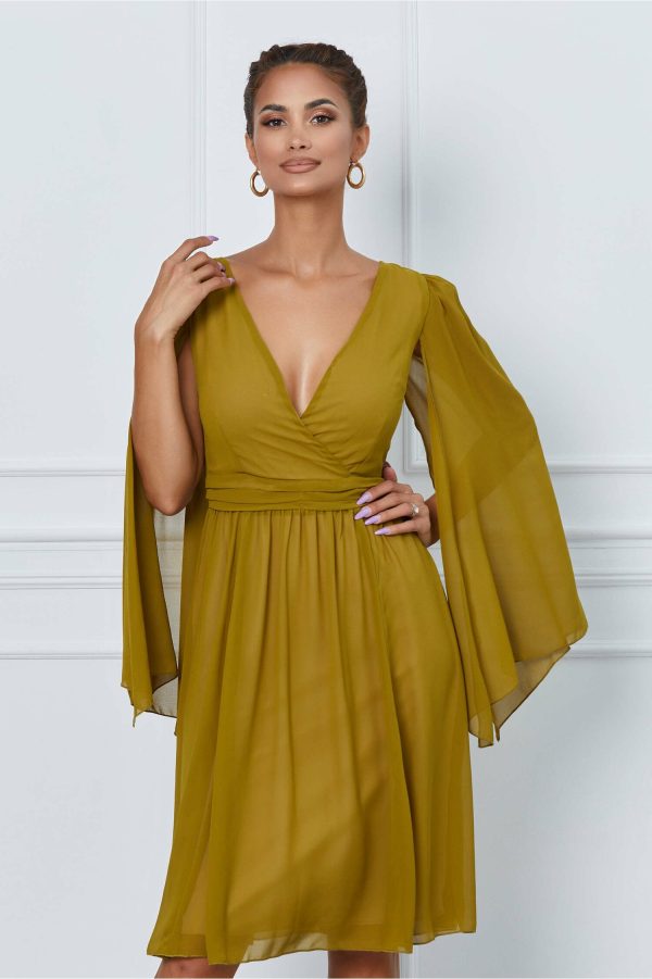 rochie-dy-fashion-galben-mustar-clos-cu-maneci-lejere-din-voal-1057281-855267-4.jpeg Rochie DY Fashion galben mustar clos cu maneci lejere din voal