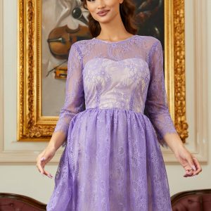Rochie Dy Fashion lila din dantela