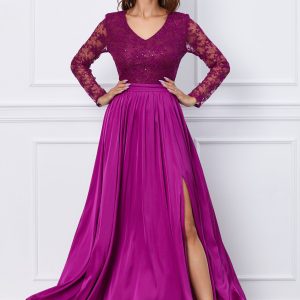 rochie-dy-fashion-magenta-cu-dantela-la-bust-1055277-851388-4.jpeg Rochie Dy Fashion magenta cu dantela la bust