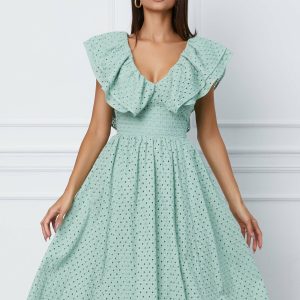 rochie-dy-fashion-midi-verde-mint-cu-motive-florale-si-volane-la-bust-1062369-858303-4.jpeg Rochie Dy Fashion midi verde mint cu motive florale si volane la bust