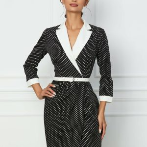 rochie-dy-fashion-neagra-cu-buline-si-rever-1074717-866460-4.jpeg Rochie Dy Fashion neagra cu buline si rever