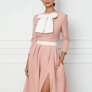 rochie-dy-fashion-roz-cu-buline-albe-si-funda-la-bust-1074894-866415-4.jpeg Rochie Dy Fashion roz cu buline albe si funda la bust