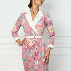 rochie-dy-fashion-roz-cu-imprimeu-floral-si-rever-1074789-866505-4.jpeg Rochie Dy Fashion roz cu imprimeu floral si rever