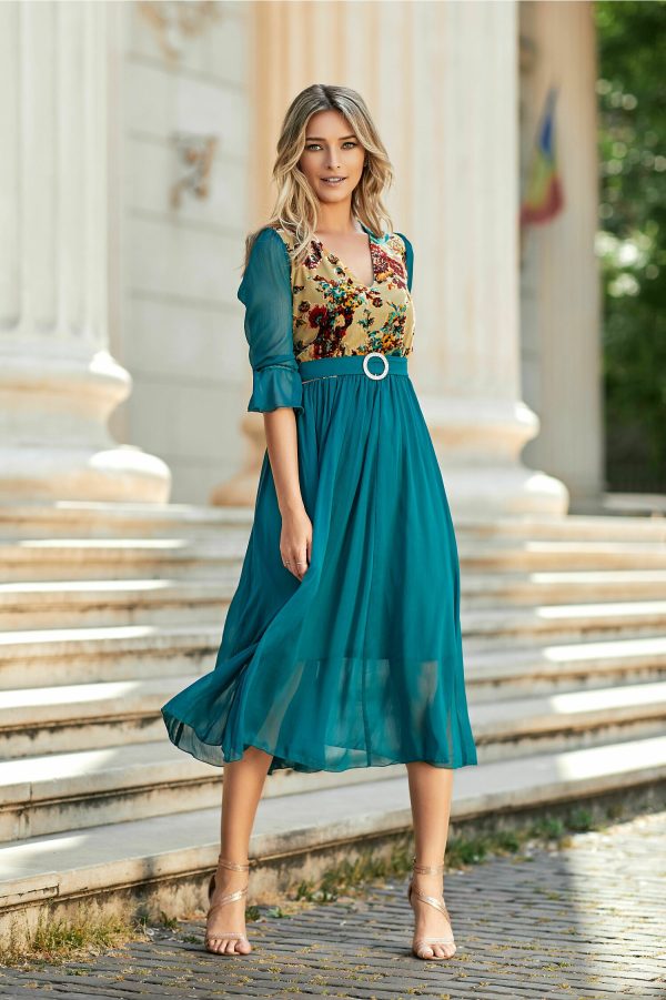 rochie-dy-fashion-turcoaz-clos-cu-insertii-catifelate-la-bust-1035876-838347-4.jpeg Rochie Dy Fashion turcoaz clos cu insertii catifelate la bust