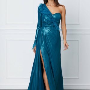 rochie-dy-fashion-turcoaz-lunga-cu-pene-la-bust-1064613-858921-4.jpeg Rochie Dy Fashion turcoaz lunga cu pene la bust