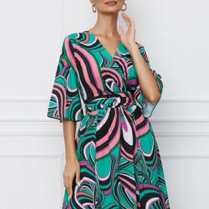 rochie-dy-fashion-verde-cu-imprimeu-roz-1069419-862545-4.jpeg Rochie Dy Fashion verde cu imprimeu roz