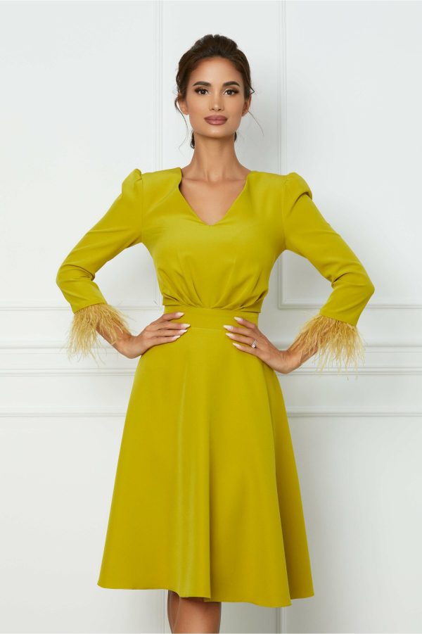 rochie-dyfashion-lime-cu-pene-la-maneci-1076385-866730-4.jpeg Rochie DyFashion lime cu pene la maneci