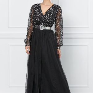 rochie-elena-neagra-lunga-cu-sclipici-argintiu-pe-bust-si-maneci-1029429-832680-4.jpeg Rochie Elena neagra lunga cu sclipici argintiu pe bust si maneci
