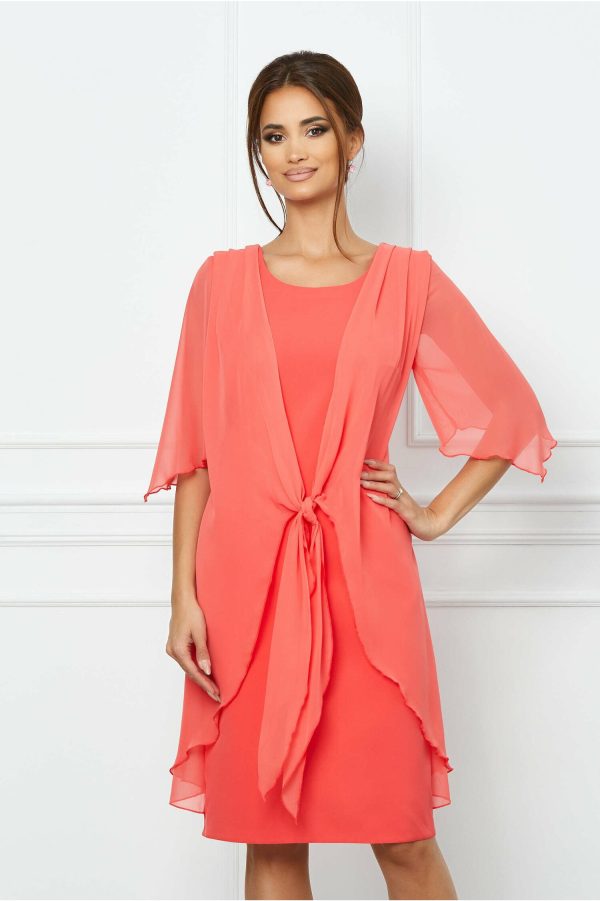 rochie-eliza-corai-cu-insertie-din-voal-1039314-839502-4.jpeg Rochie Eliza corai cu insertie din voal