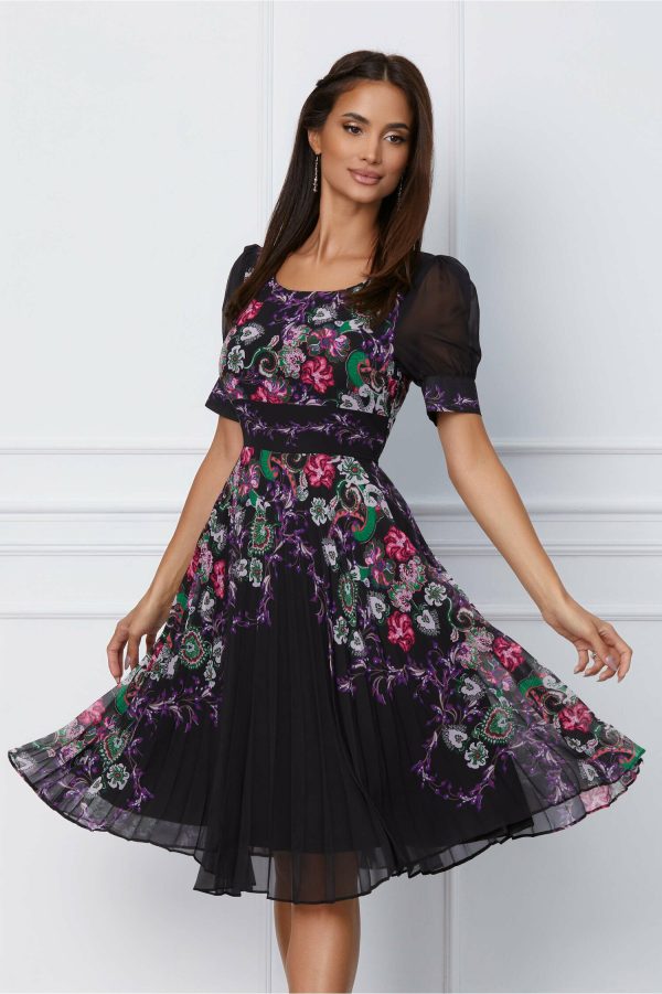 rochie-eliza-neagra-cu-imprimeu-floral-lila-si-maneci-scurte-1063050-858018-4.jpeg Rochie Eliza neagra cu imprimeu floral lila si maneci scurte