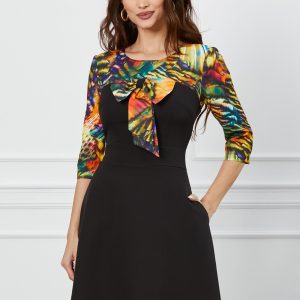rochie-ella-collection-ada-neagra-cu-imprimeu-colorat-1019109-821388-4.jpeg Rochie Ella Collection Ada neagra cu imprimeu colorat