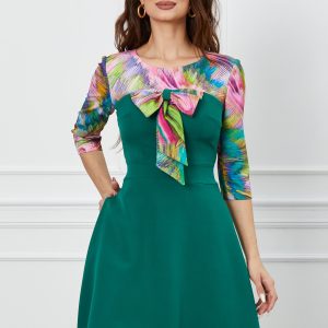 rochie-ella-collection-ada-verde-cu-imprimeu-colorat-1019085-821628-4.jpeg Rochie Ella Collection Ada verde cu imprimeu colorat