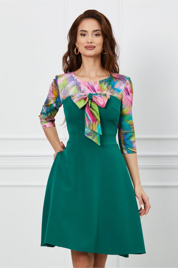 rochie-ella-collection-ada-verde-cu-imprimeu-colorat-1019085-821628-4.jpeg Rochie Ella Collection Ada verde cu imprimeu colorat