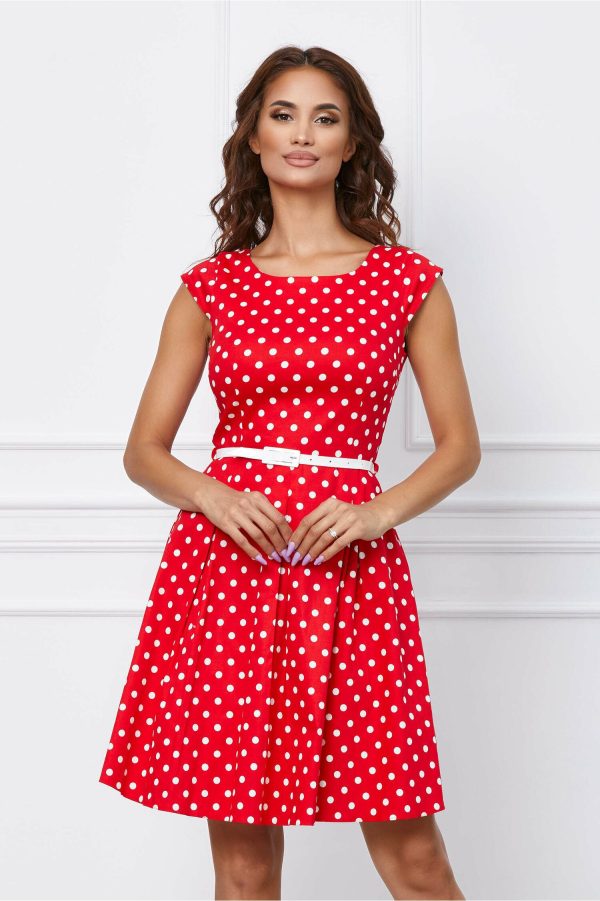 rochie-ella-rosie-cu-buline-albe-1048752-847380-4.jpeg Rochie Ella rosie cu buline albe