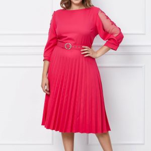 rochie-emily-zmeura-cu-decolteu-rotund-si-pliuri-pe-fusta-1050249-848811-4.jpeg Rochie Emily zmeura cu decolteu rotund si pliuri pe fusta