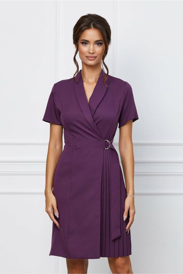 Rochie Gherda mov cu aspect petrecut