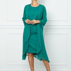 rochie-isidor-verde-cu-capa-detasabila-839085-4.jpeg Rochie Isidor verde cu capa detasabila