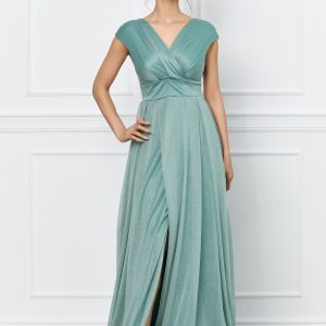 rochie-ivona-verde-lunga-cu-sclipici-si-pliuri-la-bust-1029312-832995-4.jpeg Rochie Ivona verde lunga cu sclipici si pliuri la bust
