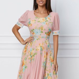 rochie-jessica-roz-cu-imprimeu-floral-galbene-1063002-858033-4.jpeg Rochie Jessica roz cu imprimeu floral galbene
