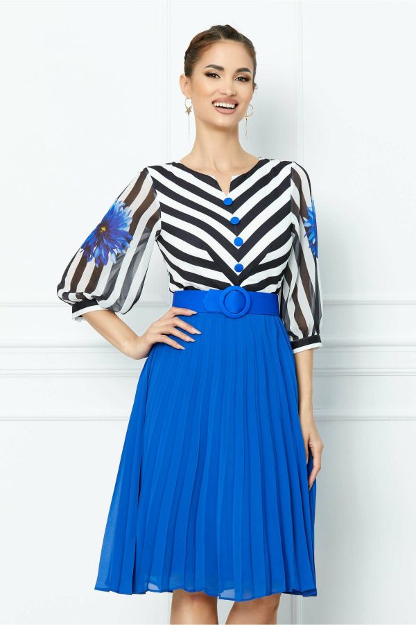 rochie-kristina-albastra-cu-dungi-si-curea-in-talie-1031793-835305-4.jpeg Rochie Kristina albastra cu dungi si curea in talie