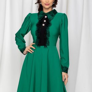 rochie-la-donna-verde-cu-dantela-pe-bust-966575-777575-4.jpeg Rochie La Donna verde cu dantela pe bust