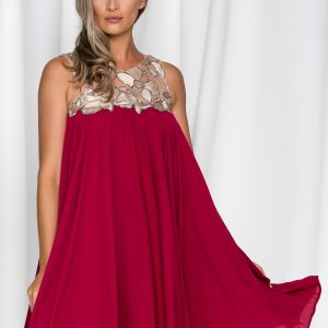 rochie-ladonna-magenta-fara-maneci-cu-paiete-la-bust-921786-731991-4.jpeg Rochie LaDonna magenta fara maneci cu paiete la bust