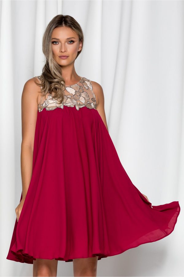 rochie-ladonna-magenta-fara-maneci-cu-paiete-la-bust-921786-731991-4.jpeg Rochie LaDonna magenta fara maneci cu paiete la bust