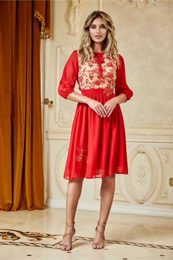 rochie-ladonna-rosie-cu-broderie-la-bust-1047111-845373-4.jpeg Rochie LaDonna rosie cu broderie la bust