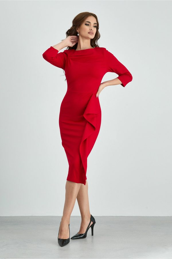 rochie-ladonna-rosie-cu-volanase-verticale-in-partea-inferioara-998217-806910-4.jpeg Rochie LaDonna rosie cu volanase verticale in partea inferioara