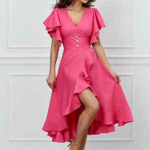 rochie-ladonna-roz-cu-volanase-pe-fusta-1020171-823440-4.jpeg Rochie LaDonna roz cu volanase pe fusta