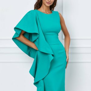 rochie-ladonna-verde-cu-volan-maxi-pe-o-parte-1058778-855501-4.jpeg Rochie LaDonna verde cu volan maxi pe o parte