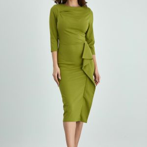 rochie-ladonna-verde-olive-cu-volanase-verticale-in-partea-inferioara-998244-806940-4.jpeg Rochie LaDonna verde olive cu volanase verticale in partea inferioara
