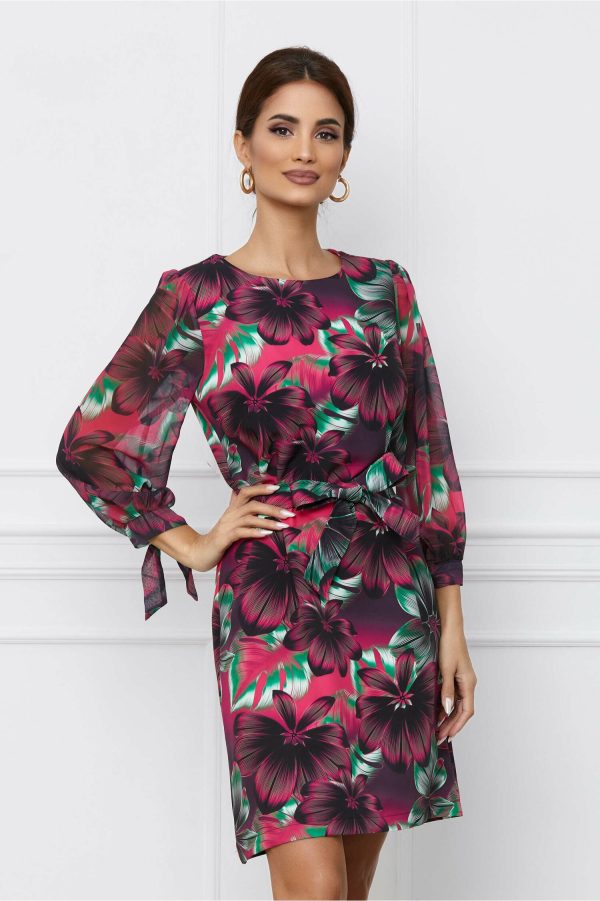 rochie-larisa-fucsia-cu-imprimeu-verde-1069236-863280-4.jpeg Rochie Larisa fucsia cu imprimeu verde