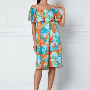 rochie-lena-cu-imprimeu-floral-orange-turcoaz-1043667-842568-4.jpeg Rochie Lena cu imprimeu floral orange-turcoaz