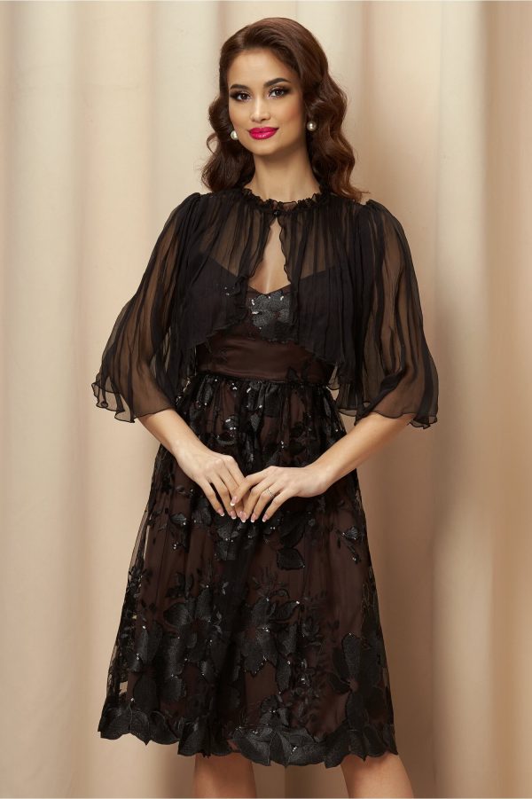 rochie-leonard-collection-neagra-din-matase-si-tulle-brodat-979002-787698-4.jpeg Rochie Leonard Collection neagra din matase si tulle brodat