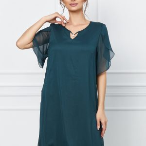 rochie-liana-verde-petrol-vaporoasa-cu-perla-la-decolteu-1030764-832374-4.jpeg Rochie Liana verde petrol vaporoasa cu perla la decolteu