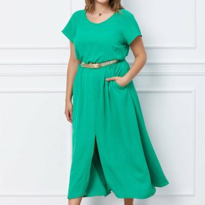 rochie-livia-verde-cu-imprimeu-si-crepeu-pe-fusta-1048320-849441-4.jpeg Rochie Livia verde cu imprimeu si crepeu pe fusta