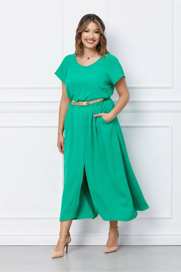 rochie-livia-verde-cu-imprimeu-si-crepeu-pe-fusta-1048320-849441-4.jpeg Rochie Livia verde cu imprimeu si crepeu pe fusta